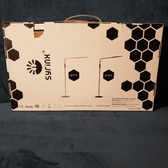 (New) Syrinx LED Floor Lamp with Remote (Black) - Picture 8 of 8